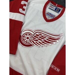 CCM Detroit Red Wings Joseph #31 NHL Hockey Jersey White Size M Vintage